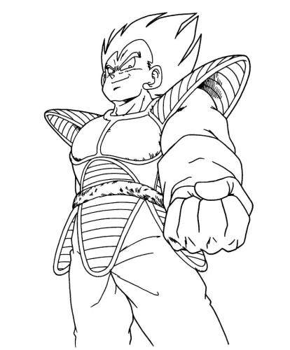 Vegeta-de-Dragon-Ball-Z-para-colorear